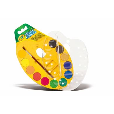 Палитра акварельных красок 12 шт с кисточкой Crayola 256454.024