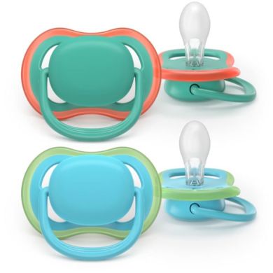 Пустышка Avent Ultra Air, 6-18 месяцев, 2 шт, дизайн для мальчиков SCF087/10