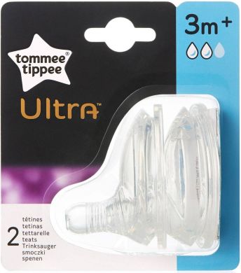 Соска силіконова Tommee Tippee Середній потік (2шт) Tomme Tipee 17 390