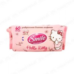 Вологі серветки Smile Hello Kitty, 60шт 42111700 4823071621020
