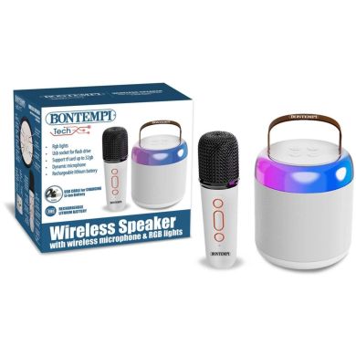 Бездротова колонка з мікрофоном і підсвічуванням RGB BONTEMPI 490210