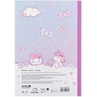 Блокнот мягкая обложка А5, 40 листов, клетка, Hello Kitty-1 HK24-091-1