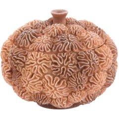 Декоративна ваза з кришкою &Oslash;20&times;15,5 см, CORAL, персиково-коричнева Light&Living 5741382