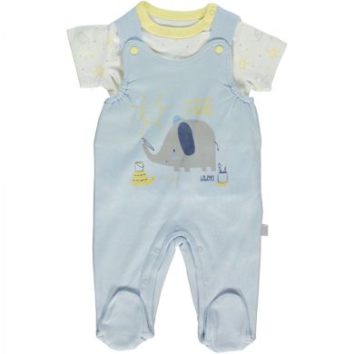 Комбінезон закрита ніжка короткий рукав 3-6м/68см блакитний Bebetto K 2424