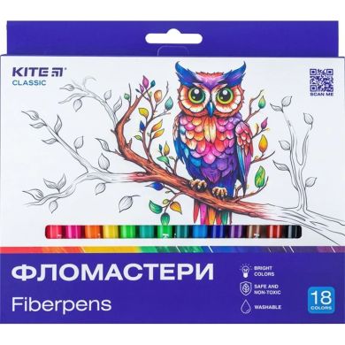 Фломастеры, набор 18 шт. Kite K-448