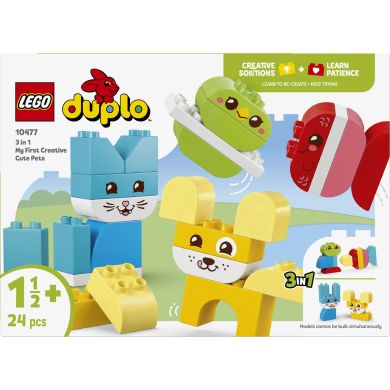 Конструктор LEGO DUPLO My First Очаровательные творческие домашние питомцы 3 в 1 10477