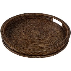 Круглий плетений піднос BOTANIO 40&Oslash;, коричневий La Porcellana Bianca U10227134A87