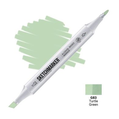 Маркер Sketchmarker 2 пера тонкое и долото Turtle Green Зеленая черепаха SM-G083