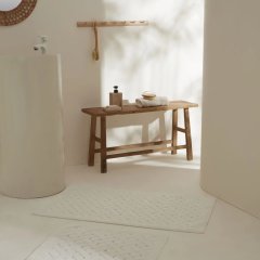 Набір із 2 килимків для ванної кімнати Karaca Home Foley, екрю 1000198032002