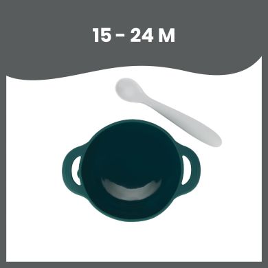 Набір тарілка на присосці і ложка TAST'ISY, синій (15 24 міс ) Babymoov A005405, Синій