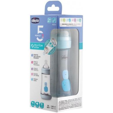 Пляшечка Chicco Perfect 5 Блакитна 150 мл 20211.20.40, Блакитний