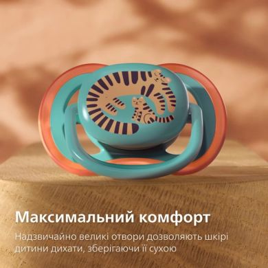 Пустышка Avent Ultra Air, 6-18 месяцев, 2 шт, дизайн для мальчиков SCF087/11