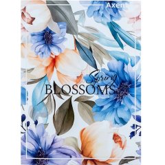 Зошит для записів А4 96 аркушів, клітинка, Spring Blossoms Axent 4782-5-A