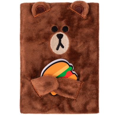 Блокнот пухнастий YES Line Friends Brown 151745