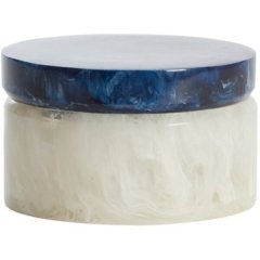 Декоративна коробка з кришкою &Oslash;15x9,5 см KELIMUTU білий + синій Light&Living 5718173