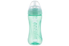Детская Антиколиковая бутылочка Nuvita Mimic Cool 330 мл зеленая NV6052, Зелёный