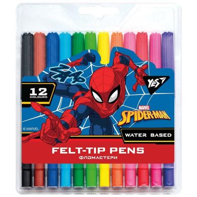 Фломастеры 12 цветов Marvel Spiderman YES 650478
