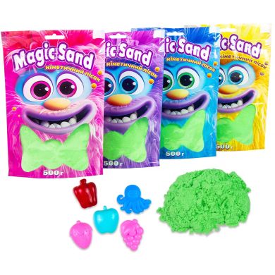 Кінетичний пісок Magic sand в пакеті 39403-2 зелений, 0,500 кг 39403-2