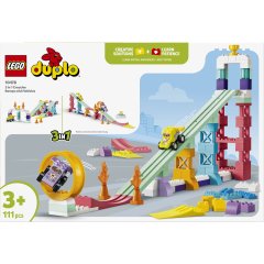 Конструктор 3 в 1 Цікаві гірки та трампліни з автомобілями Lego DUPLO 10478