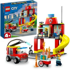 Конструктор LEGO City Пожарное депо и пожарная машина 153 деталей 60375