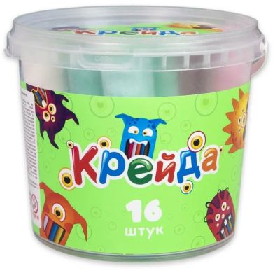 Крейда Велика кругла 16 штук Strateg різнокольорова 50103