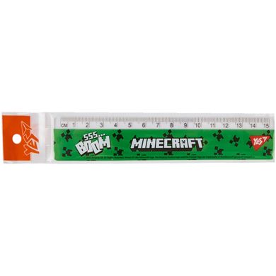 Лінійка Yes 15 см Minecraft Boom 370680