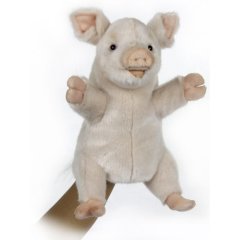 М'яка іграшка на руку Свинка, серія Puppet, висота 25 см. Hansa 7339