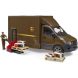 Набор игрушечный автомобиль Mercedes Benz Sprinter курьер UPS с фигуркой и аксессуарами Bruder 02678