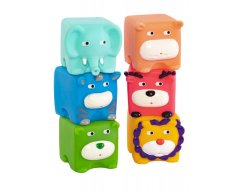 Набор игрушек для ванны Кубики-зверьки 6 шт Baby Team 9050