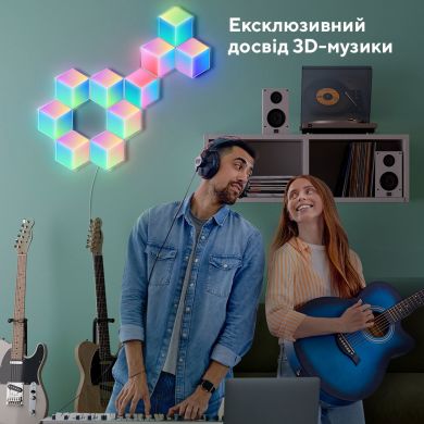 Набір настінних світильників Govee H6066 Glide Hexa Pro LED Light Panels, 10шт, RGBIC, WI-FI/Bluetoo H6066302
