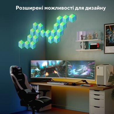 Набір настінних світильників Govee H6066 Glide Hexa Pro LED Light Panels, 10шт, RGBIC, WI-FI/Bluetoo H6066302