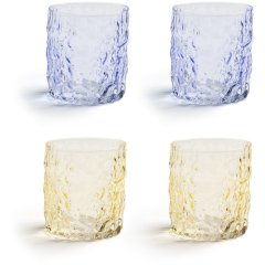 Набір склянок для напоїв Trunk, жовті, блакитні, 4 шт Ø 8 см, & Klevering 341-01, & Klevering 341-01