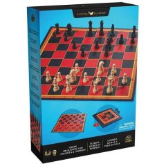 Набір з трьох настільних ігор «Шахи шашки та хрестики-нолики» SM98377/6065336