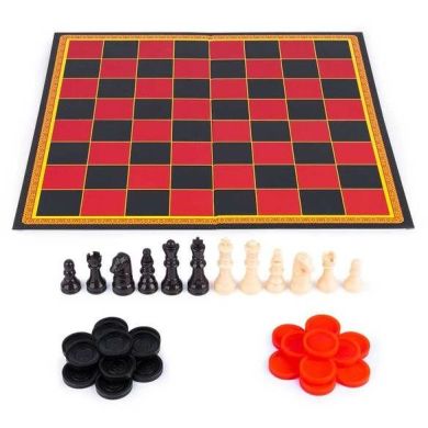 Набір з трьох настільних ігор «Шахи шашки та хрестики-нолики» SM98377/6065336