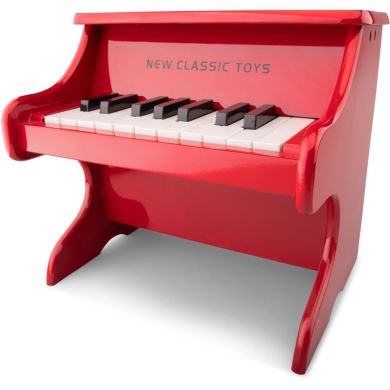 Пианино деревянное красное, 18 клавиш New Classic Toys 10155