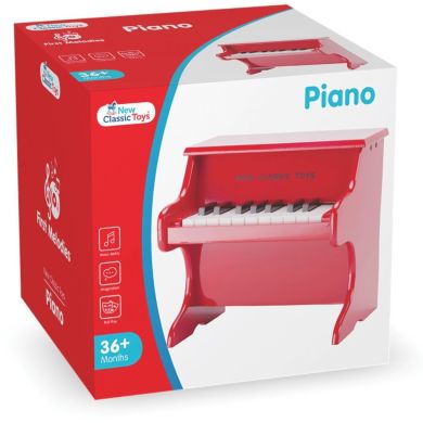 Піаніно дерев'яне червоне, 18 клавіш New Classic Toys 10155