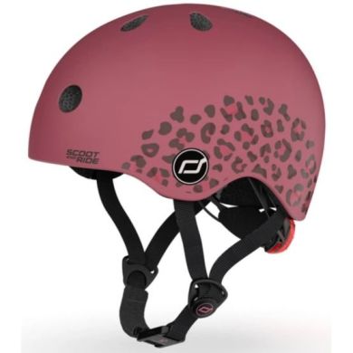 Шолом захисний дитячий Scoot and Ride, вишневий з ліхтариком 45-51см SR-181206-WILDCAT