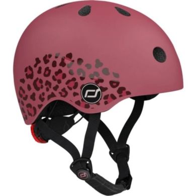 Шолом захисний дитячий Scoot and Ride, вишневий з ліхтариком 45-51см SR-181206-WILDCAT