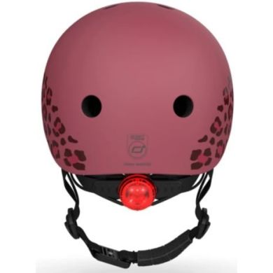 Шолом захисний дитячий Scoot and Ride, вишневий з ліхтариком 45-51см SR-181206-WILDCAT