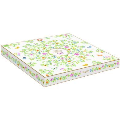 Тарелка для торта &Oslash;32см из лопатки. с порц. в корр. DANCING BUTTERFLIES POZZI MILANO 3133DANB, 32