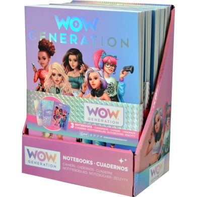 А5 пак 3 блотники з м'ягкою обкладинкою 80 листів gsm Wow Generation WOW00002