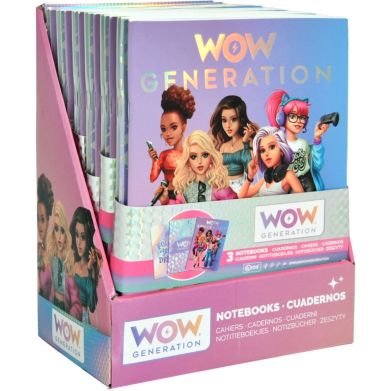 А5 пак 3 блотники з м'ягкою обкладинкою 80 листів gsm Wow Generation WOW00002
