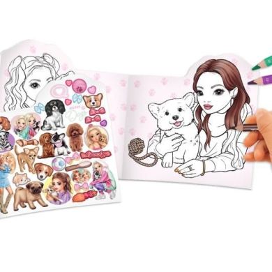 Альбом для розфарбовування з наклейками TOPModel KITTY and DOGGY 0412714