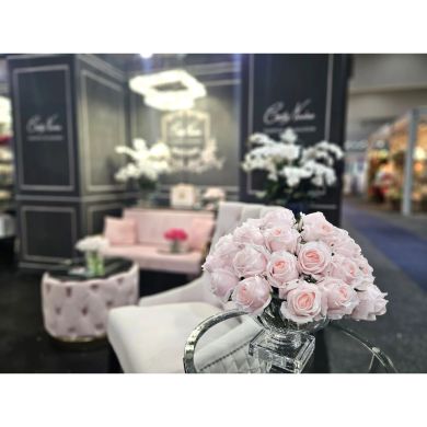 Аромат для дома Букет троянд French Pink у вазі Centrepiece&SILVER Cote noire CPRB06