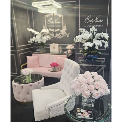 Аромат для дома Букет троянд French Pink у вазі Centrepiece&SILVER Cote noire CPRB06