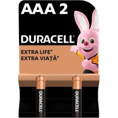Батарейки алкаліновi DURACELL Basic AAA 1.5V LR03 2 шт 5000394077133
