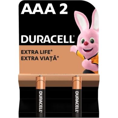 Батарейки алкаліновi DURACELL Basic AAA 1.5V LR03 2 шт 5000394077133