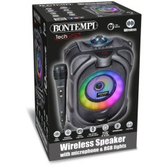 Бездротова колонка з мікрофоном та RGB-підсвічуванням BONTEMPI 491020