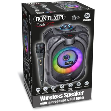 Бездротова колонка з мікрофоном та RGB-підсвічуванням BONTEMPI 491020