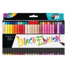 Фломастер-пензлик 50 кольорів Black Edition, у картоні 116454